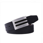 Reversible Color-Changing Anti-Slip Particle Plate Buckle Italian Genuine Leather Men's Belt