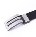 Reversible Color-Changing Anti-Slip Particle Plate Buckle Italian Genuine Leather Men's Belt