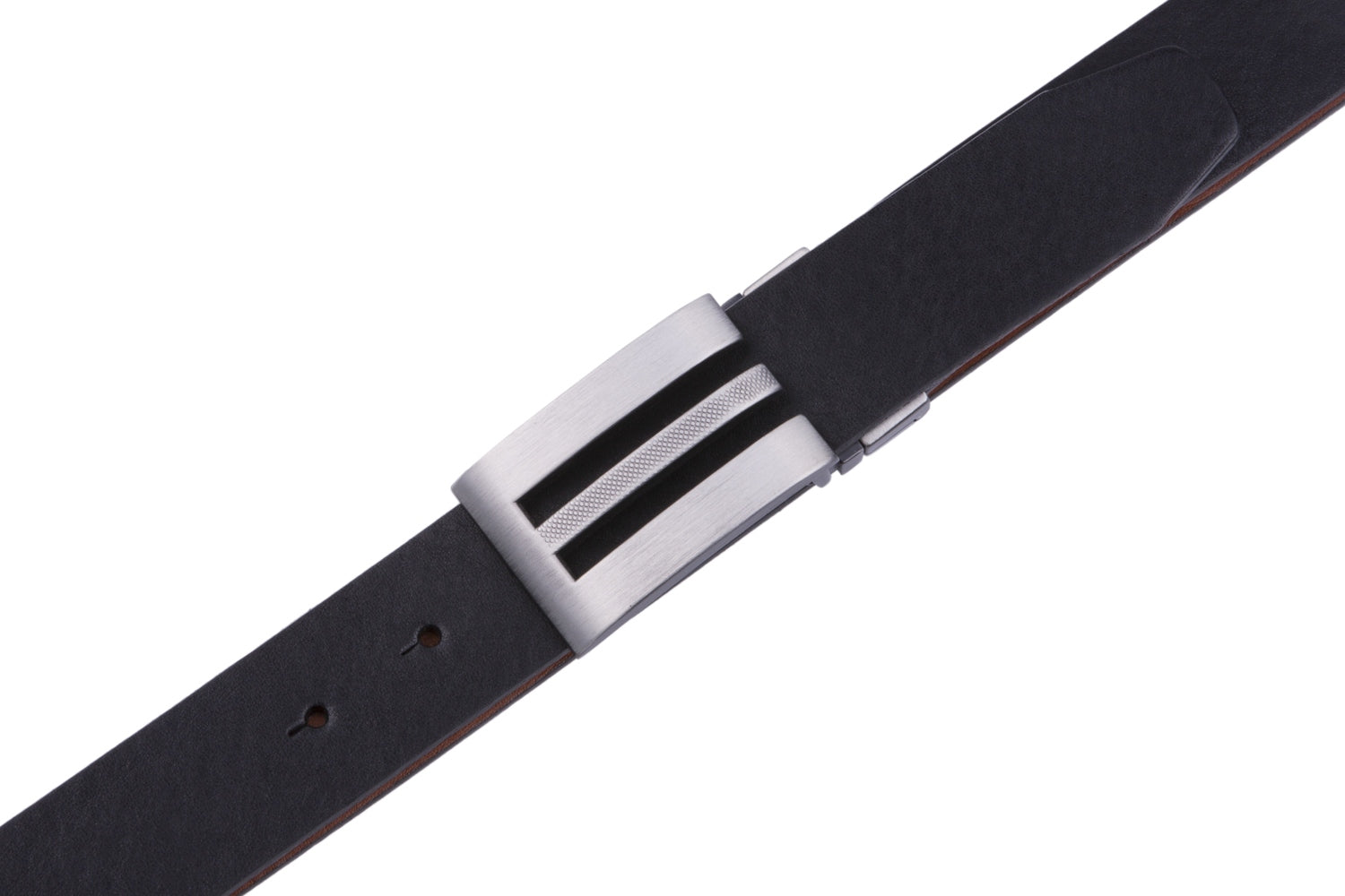 Reversible Color-Changing Anti-Slip Particle Plate Buckle Italian Genuine Leather Men's Belt