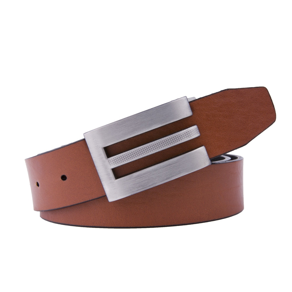 Reversible Color-Changing Anti-Slip Particle Plate Buckle Italian Genuine Leather Men's Belt