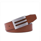 Reversible Color-Changing Anti-Slip Particle Plate Buckle Italian Genuine Leather Men's Belt