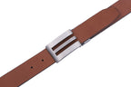 Reversible Color-Changing Anti-Slip Particle Plate Buckle Italian Genuine Leather Men's Belt