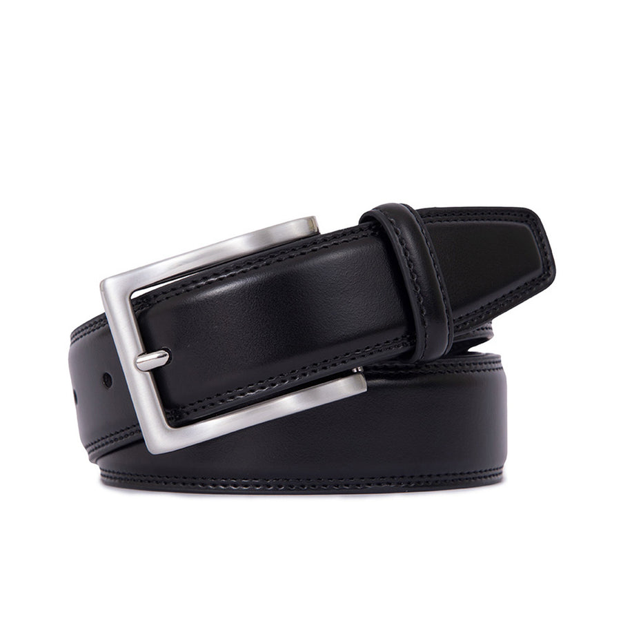 Men's Classic Leather Dress Belt – Business Casual Pin Buckle Belt