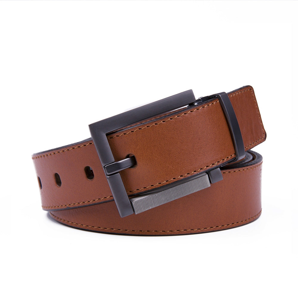 Men's Full Grain Genuine Leather Belt Dress Casual Belts for Men