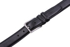 Double-Stitch Embossed Double Leather Loops Single Prong Buckle Men's Belt