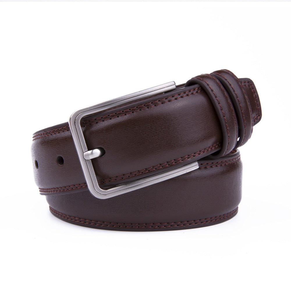 Single Prong Buckle Men's Leather Belt