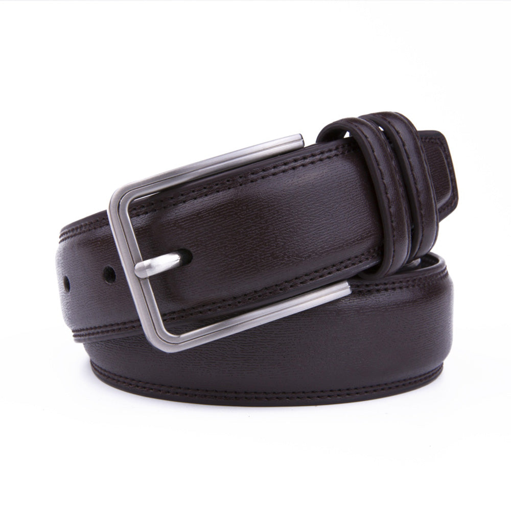 Single Prong Buckle Men's Leather Belt