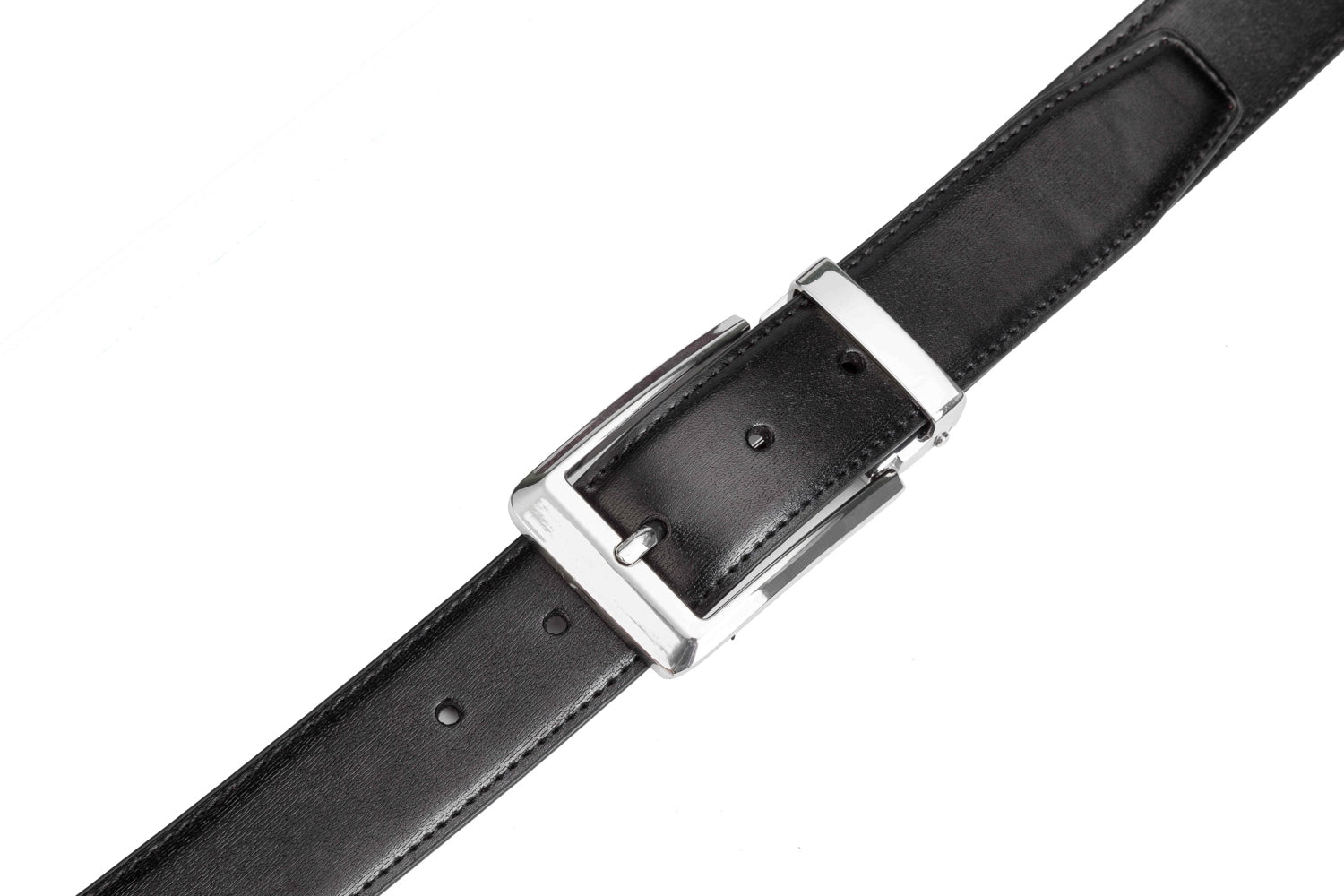 Reversible Color-Changing Rotating Pin Buckle Genuine Leather Men's Belt LA1180