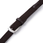 Stretch Woven Belt – Elastic Casual Belt with Leather Trim