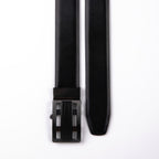 Reversible No-Ratchet Automatic Buckle Business Leather Belt for Men