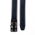 Reversible No-Ratchet Automatic Buckle Business Leather Belt for Men