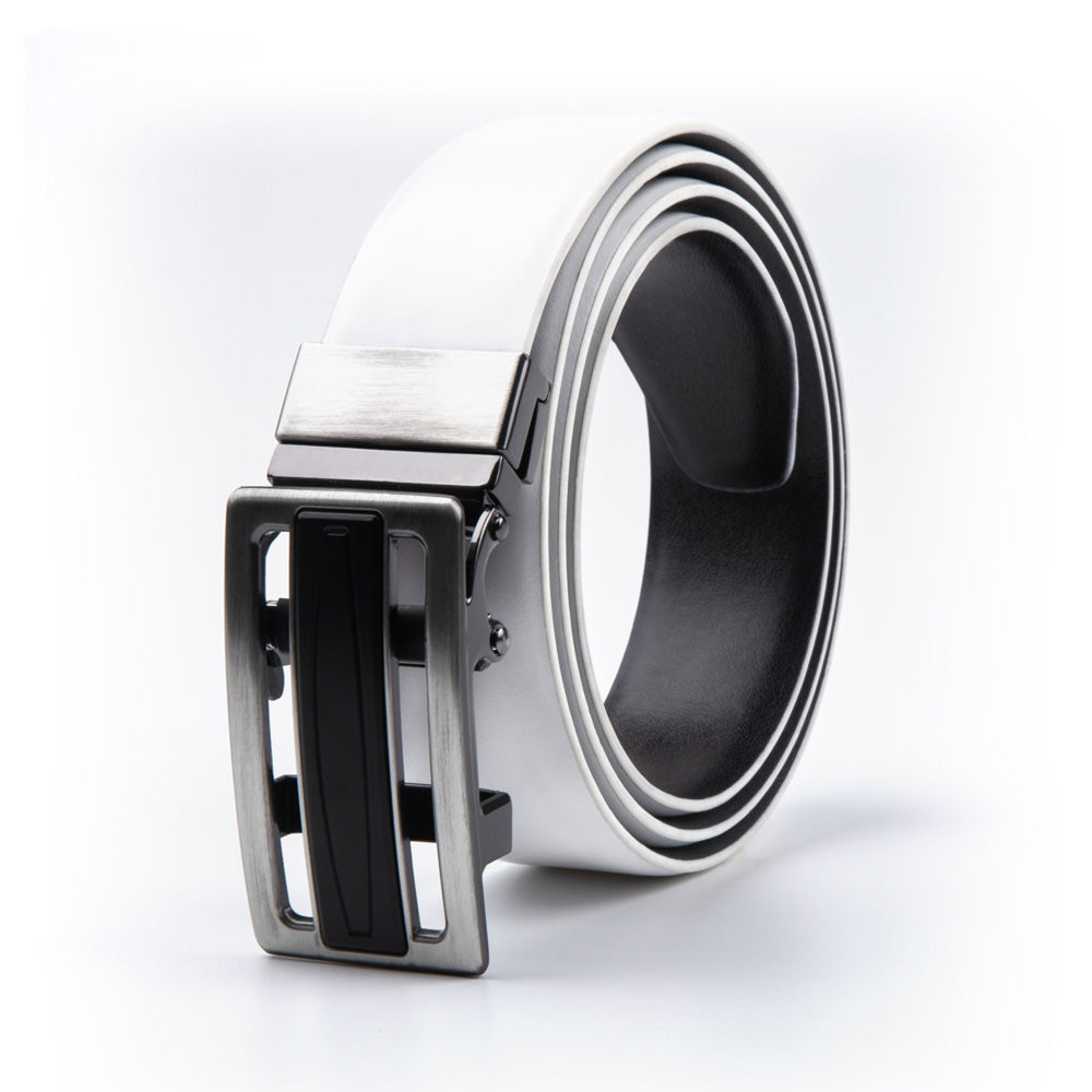 Men's Reversible Trackless Ratchet Belt – 2-in-1 Automatic Dress Belt