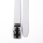 Reversible No-Ratchet Automatic Buckle Business Leather Belt for Men