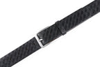 Men's Genuine Leather Grid Pattern Casual Dress Belt