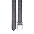 Men's Genuine Leather Grid Pattern Casual Dress Belt
