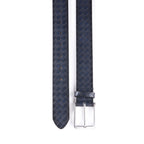 Men's Genuine Leather Grid Pattern Casual Dress Belt