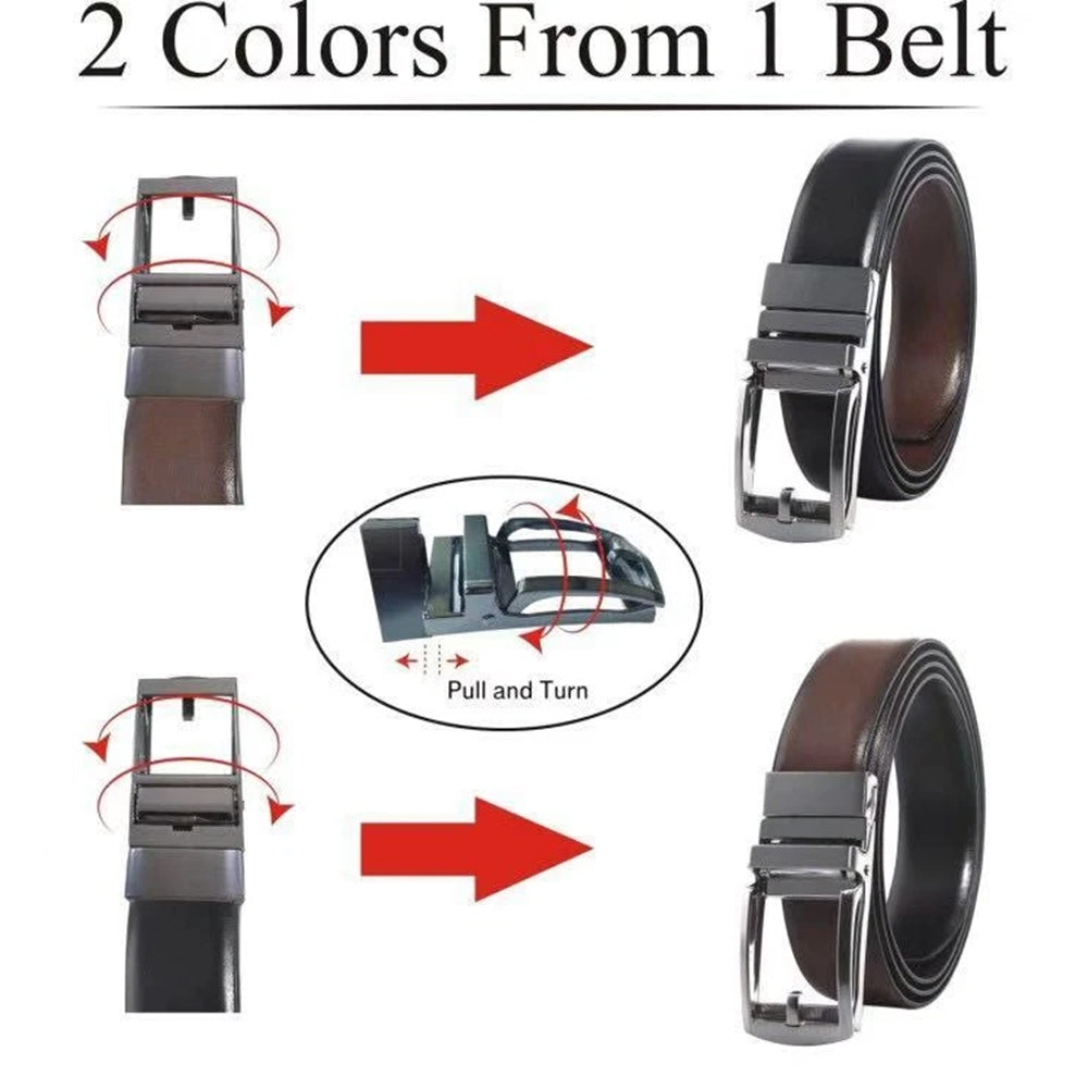 Men's Reversible Automatic Dress Belt