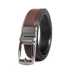 Reversible Gradient Edge No-Tooth Automatic Buckle Men's Belt