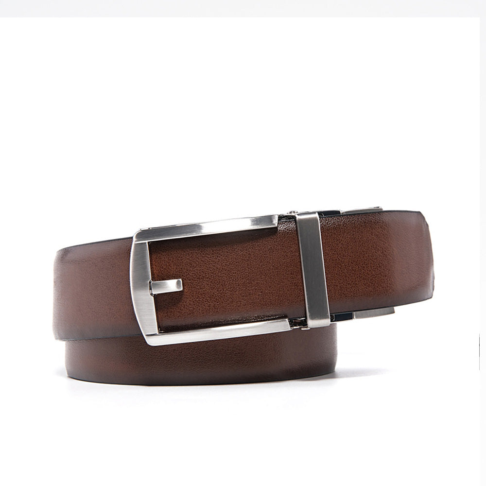 Men's Reversible Automatic Dress Belt – Hole-Free Business Casual Belt