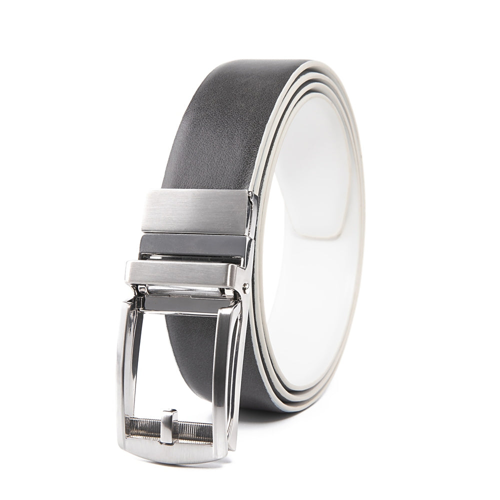 Reversible Gradient Edge No-Tooth Automatic Buckle Men's Belt