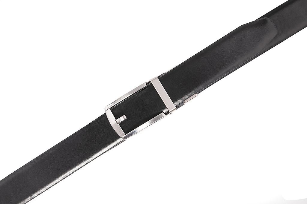 Reversible Gradient Edge No-Tooth Automatic Buckle Men's Belt