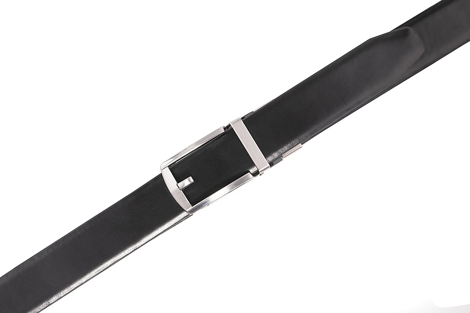 Reversible Gradient Edge No-Tooth Automatic Buckle Men's Belt