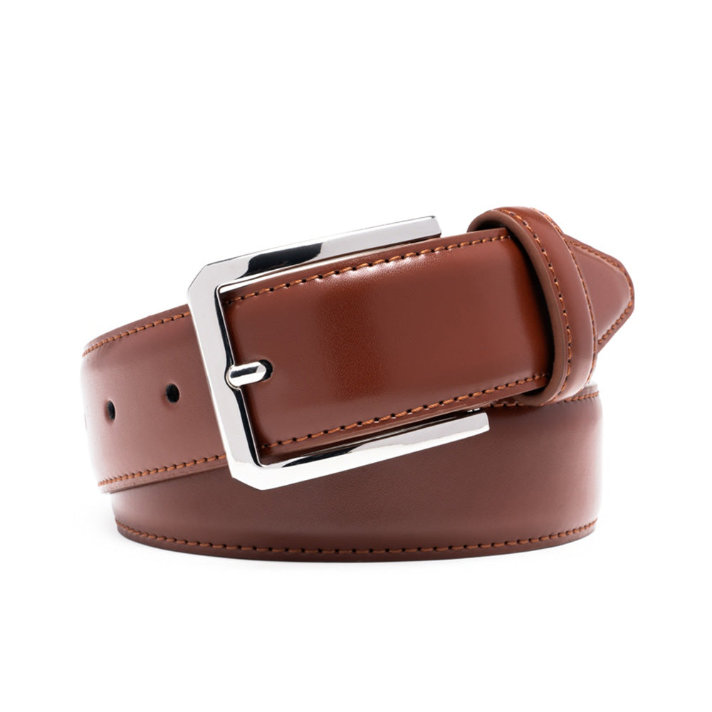 Men's Leather Belt – Classic Pin Buckle Business Casual Belt