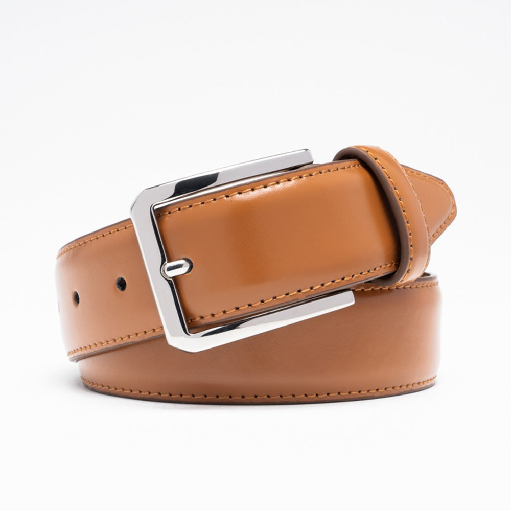 Men's Leather Belt – Classic Pin Buckle Business Casual Belt