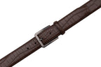 Crocodile Texture Matte Gunmetal Pin Buckle Men's Belt
