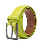 Crocodile Texture Matte Gunmetal Pin Buckle Men's Belt