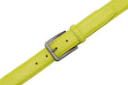 Crocodile Texture Matte Gunmetal Pin Buckle Men's Belt