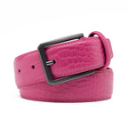 Men's Crocodile Embossed Leather Belt – Classic Pin Buckle Dress Belt