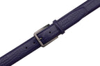 Crocodile Texture Matte Gunmetal Pin Buckle Men's Belt