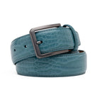 Crocodile Texture Matte Gunmetal Pin Buckle Men's Belt
