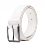 Crocodile Texture Matte Gunmetal Pin Buckle Men's Belt