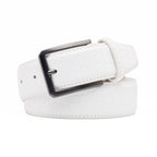 Crocodile Texture Matte Gunmetal Pin Buckle Men's Belt