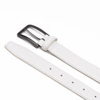 Crocodile Texture Matte Gunmetal Pin Buckle Men's Belt