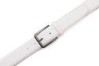 Crocodile Texture Matte Gunmetal Pin Buckle Men's Belt