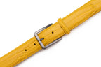Crocodile Texture Matte Gunmetal Pin Buckle Men's Belt