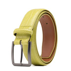 Crocodile Texture Matte Gunmetal Pin Buckle Men's Belt