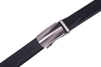 Men's Belt Auto-Buckle Design Without Keeper, Business Formal Office Waistband