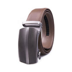 Men's Belt Auto-Buckle Design Without Keeper, Business Formal Office Waistband