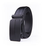Crocodile Texture Matte Automatic Buckle Business Belt for Men