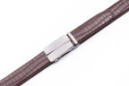 Crocodile Texture Matte Automatic Buckle Business Belt for Men