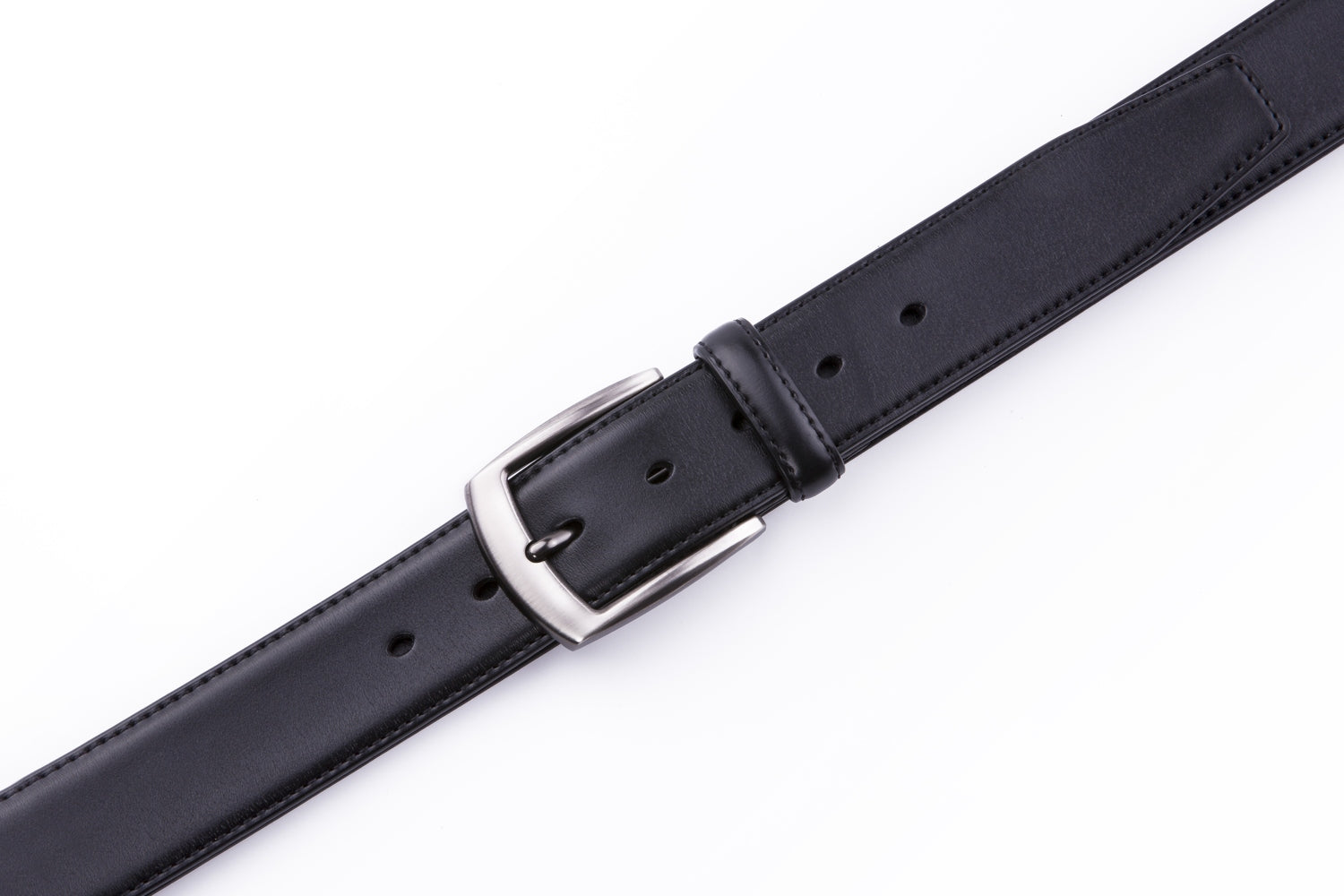 Classic Genuine Leather Texture Single Prong Business Leather Belt for Men