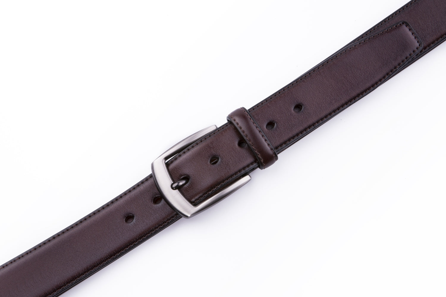 Classic Genuine Leather Texture Single Prong Business Leather Belt for Men