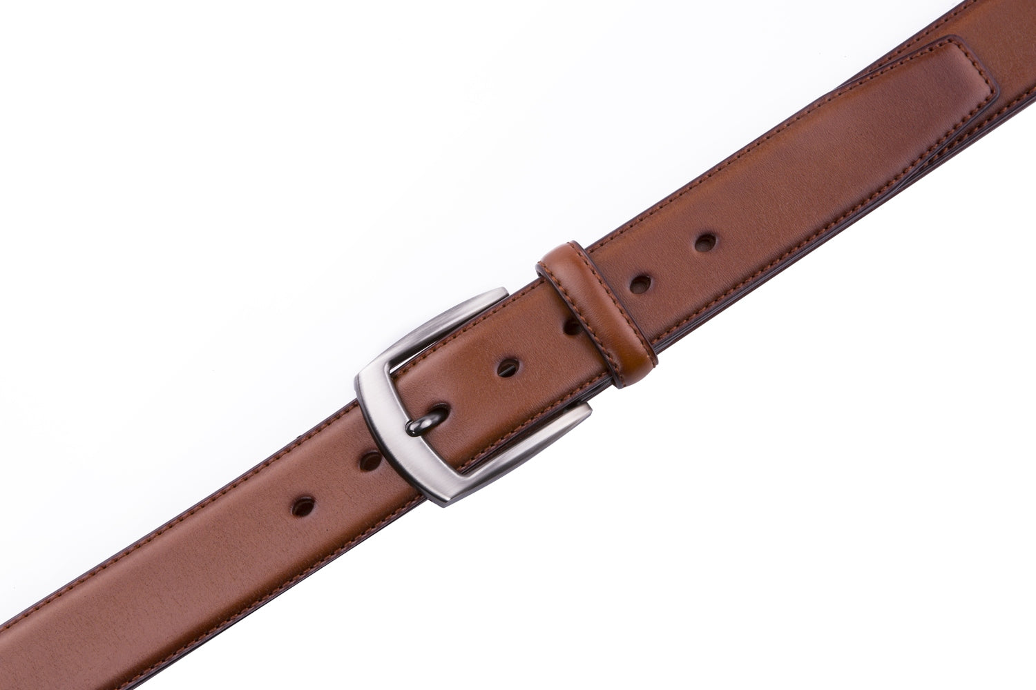 Classic Genuine Leather Texture Single Prong Business Leather Belt for Men