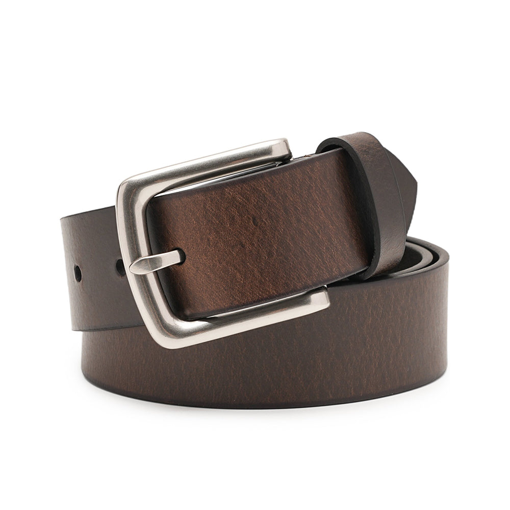 Minimalist Full-Grain Leather Single Prong Buckle Men's Belt