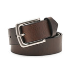 Men's Full Grain Leather Belt – Classic Pin Buckle Casual Belt