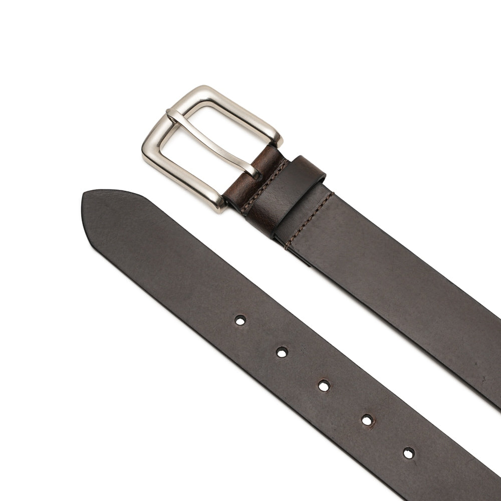 Minimalist Full-Grain Leather Single Prong Buckle Men's Belt